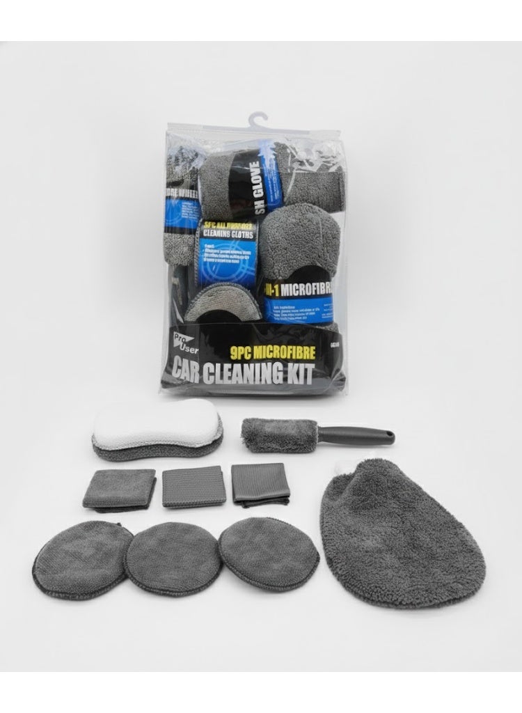 Car Cleaning Tools Kit Car Detailing Set,9pcs microfibre - Image 1